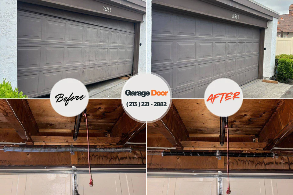 Before and after: garage door repair near me Livingston